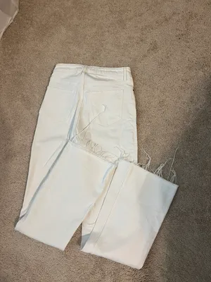 Old Navy Higher High-Waisted Cropped White-Wash Cut-Off Flare Jeans TALL* thumbnail 3