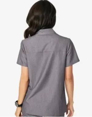 FIGS - Banepa Oversized Scrub Top Graphite Nurse Medical Doctor thumbnail 2