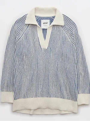 Aerie Sugar Rush Chenille Sweater Marbled Blue‎ thumbnail 1
