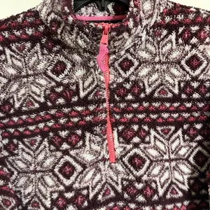 Prince And Fox Sherpa Fleece Pullover Extra Size‎ XL Snowflake Half Zip Pink thumbnail 3