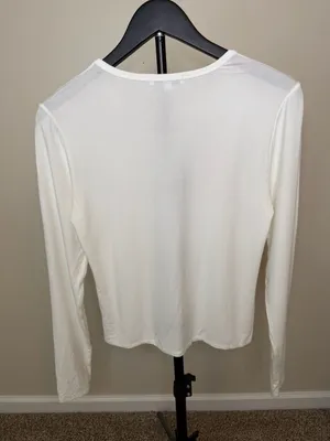 Sincerely Jules Lux‎ White Long Sleeve Top Size M thumbnail 2