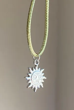 stainless steel sun boho retro vintage style necklace☀️ thumbnail 5