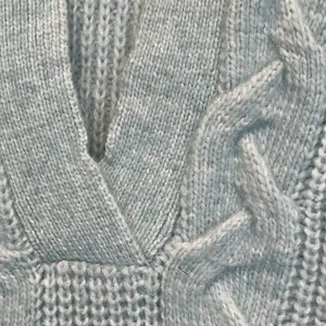 DESIGN HISTORY Sweater Womens XXL Mint Green Cable‎ Knit Split Neck Pullover NWT thumbnail 9