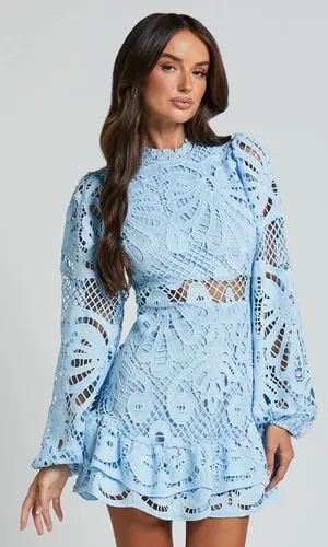 Blue Mini Dress Showpo thumbnail 1