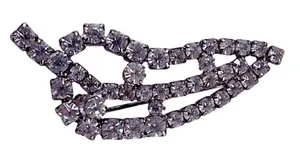 Vintage rhinestone cut glass brooch. thumbnail 1
