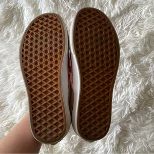 Vans red crème checkered slip ons thumbnail 3