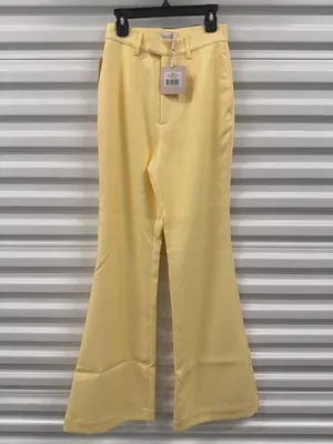 Sau Lee Nicola Crepe Pants Butteryellow Womens Size 0 thumbnail 3