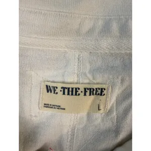 We The Free Free People White Sleeveless Polo Boxy Relaxed Knit Top Large 684 thumbnail 4