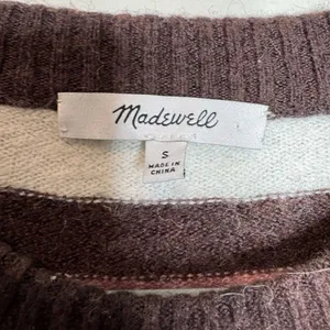 Madewell‎ Striped Payton Pullover Sweater in Coziest Yarn Size S Wool Alpaca thumbnail 6