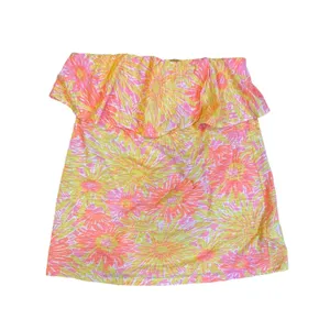 Lilly Pulitzer Wakely Floral Ruffle Tube Top Small thumbnail 2