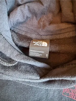 The North Face Womens Medium Hoodie Sweatshirt Rainbow Logo Spell Out EUC Pride thumbnail 5