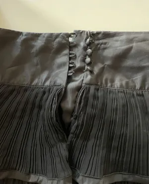Vintage Ruffle Mini Skirt Black Size M thumbnail 2