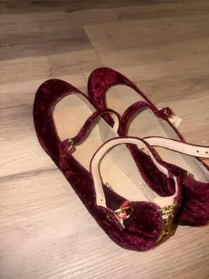 No Boundaries Burgundy Velvet Mary Jane Flats size 8 new thumbnail 10