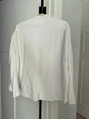 Frank & Eileen Effie‎ Funnel Neck Capelet Sweatshirt White triple fleece thumbnail 5
