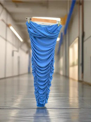 Hello Molly Strapless ALL THE CURVES MIDI DRESS In Blue thumbnail 2