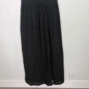 Black Eyelet Maxi Dress with Cross-Back Straps NWT thumbnail 5