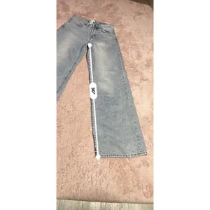 H&M Jeans Women 2 Blue Denim Wide Leg Mid Rise Zip Fly Cotton Blend Size 0 Bin11 thumbnail 4