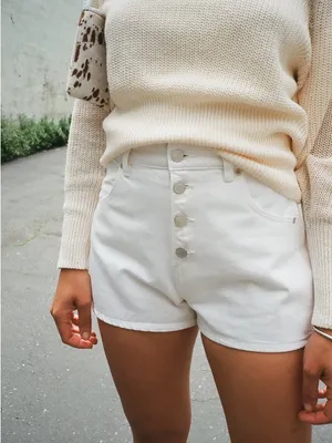 Rolla's Dusters High Rise Slim White Denim Shorts Button Fly Size 25 thumbnail 3
