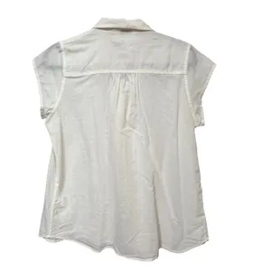 Patagonia‎ White Organic Cotton Hemp Short Sleeve Button Down Shirt 54340 Size 6 thumbnail 3
