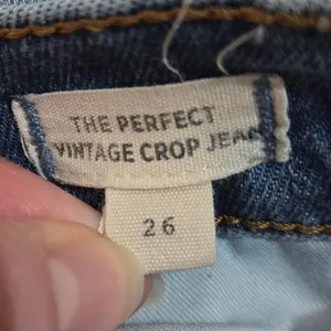 Madewell Blue Denim Comfort Stretch High Rise The Perfect Vintage Crop Jeans 26 thumbnail 5
