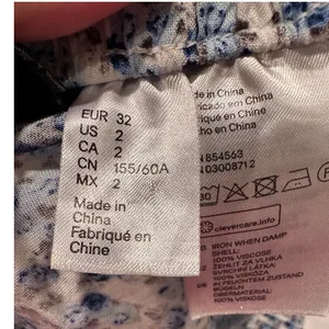 H&M Blue‎ Floral Mini Skirt Cottagecore Coquette US 2 Summer Girly thumbnail 6