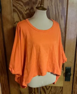 Bucket List Orange Slouchy poncho top thumbnail 7