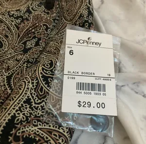 Hunt Club Vintage black and brown paisley midi skirt thumbnail 2