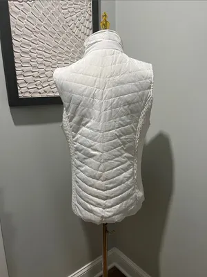 Marc New York White Quilted Gold-Zip Vest thumbnail 5