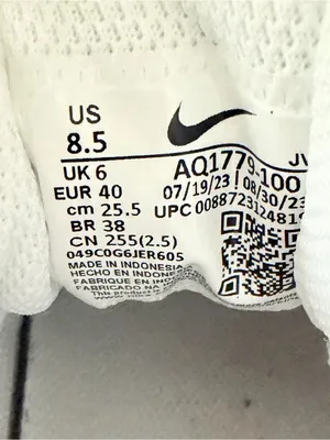 Nike Court Vision Low Triple White Sneakers Women’s Size 8.5 thumbnail 5