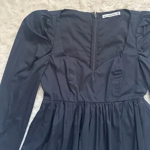 Abercrombie & Fitch Dress Long Sleeve Poplin Babydoll Mini Black Tall Sz MT thumbnail 4