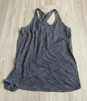 lululemon athletica Heather Charcoal Gray Racerback Tank Top thumbnail 1