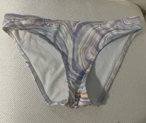 Hollister Swim Lavender and white Bikini bottom thumbnail 1