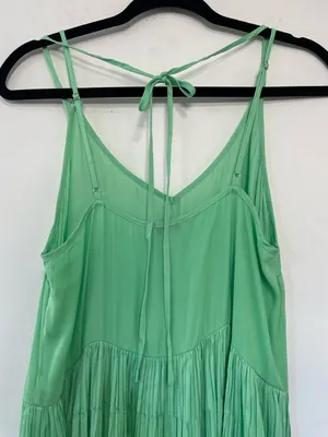 CURRENT AIR Mint Green Pleated Maxi Dress | | Boho Flowy Bright Summer Dress thumbnail 7