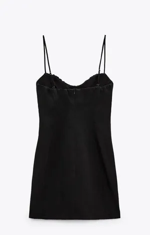 nwt drapped boycon mini party coctail little black dress thumbnail 5