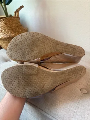 Donald J. Pliner Metallic Rose Gold Cork Wedge Slide Sandals 8.5 thumbnail 4