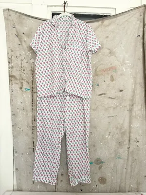 J Crew Cotton Pajama Set with Cropped Pant thumbnail 2