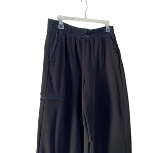 Athleta Triumph Hybrid Wide Crop Black Pants Size‎ M #533711 thumbnail 8
