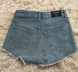 H&M High Waisted Medium Wash Denim Shorts thumbnail 2