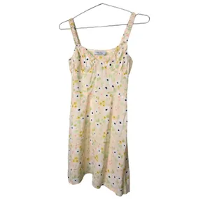 With Jean‎ Grazia Dress Yellow Floral Ruched Bust Mini Dress Summer Cottagecore thumbnail 3