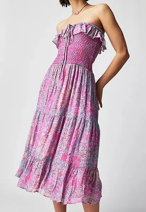 NWT Free People X Jen's Pirate Booty Garden Party Bellini Dress Sz M thumbnail 1