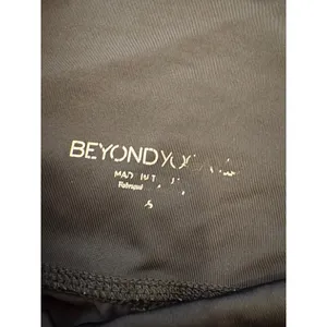Beyond Yoga Leggings Women S Black Silver Metallic Foil Lace Print High Waist thumbnail 5