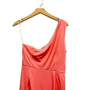 Lulus Extraordinary Poise Coral Pink One-Shoulder Mini Dress size Large NWT thumbnail 3