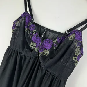Torrid Black Mesh Lace Babydoll Sz 1X thumbnail 6