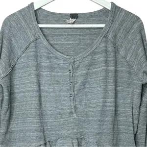 Free People We The Free Thermal Peplum Henley thumbnail 3