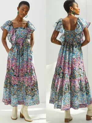 ANTHROPOLOGIE Clementina Eyelet Maxi Dress thumbnail 2