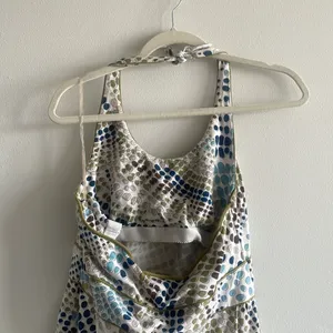 Retro Polka Dot Halter Dress Blue Size M thumbnail 3