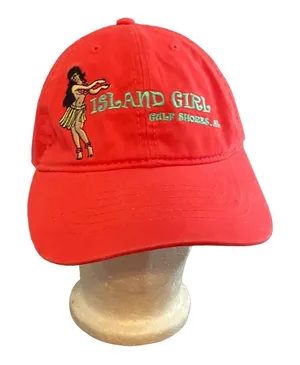 Island Girl Gulf Shores Alabama Jacobson Hat Cap Pink Strapback Adjustable‎ thumbnail 1