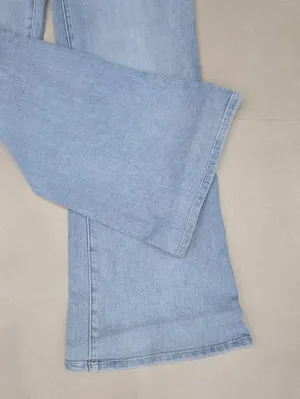 Lovers + Friends Light Blue High-Rise Wide-Leg Jeans Size 27 thumbnail 6