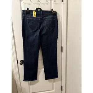 Lee Relaxed Fit Straight Leg Mid Rise Denim Pants Women's Size 16 Medium Blue thumbnail 2