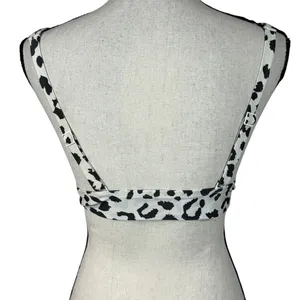 Aerie X-Large Scoop Swim Bikini Top Leopard Print Adjustable Strap Stretch Lined thumbnail 3